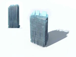 city - multi-storey commercial office building 134 3D Model