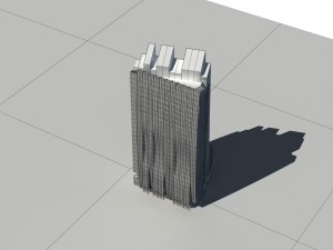 city - multi-storey commercial office building 134 3D Model