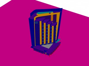 city - multi-storey commercial office building 136 3D Модель