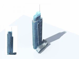 ciudad - edificio de oficinas comerciales de varias plantas 137 Modelo 3D