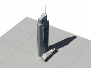 city - multi-storey commercial office building 137 Modello 3D