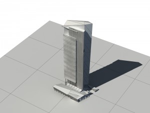 city - multi-storey commercial office building 138 3D मॉडल