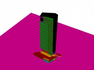 city - multi-storey commercial office building 138 3D Model