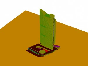 city - multi-storey commercial office building 139 3D Model