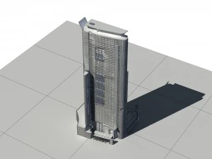 city - multi-storey commercial office building 140 3D Model