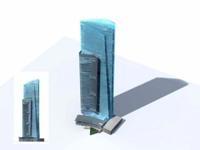 city - multi-storey commercial office building 141 3D Model .c4d .max .obj .3ds .fbx .stl .blend 