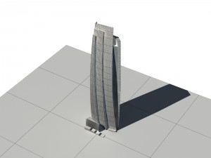 city - multi-storey commercial office building 142 Modèle 3D