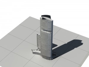 city - multi-storey commercial office building 144 Modèle 3D