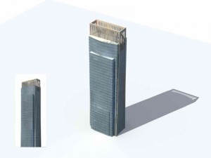 city - multi-storey commercial office building 145 3D Модель