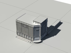 city - multi-storey commercial office building 146 3D Модель