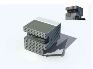 city - multi-storey commercial office building 148 3D Модель