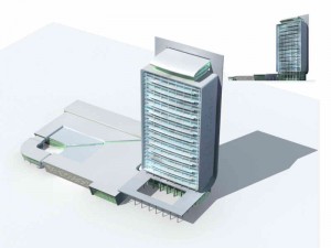 city - multi-storey commercial office building 151 3D Model