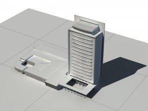 city - multi-storey commercial office building 151 3Dモデル