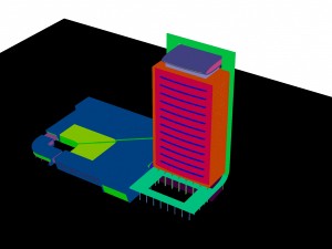 city - multi-storey commercial office building 151 3Dモデル