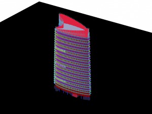 city - multi-storey commercial office building 152 Modèle 3D