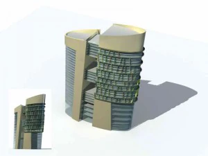 şehir - &ccedil;ok katlı ticari ofis binası 153 3D Model