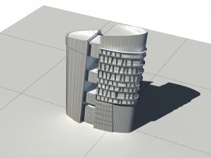 city - multi-storey commercial office building 153 3D Model