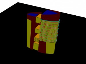 city - multi-storey commercial office building 153 3D Modell