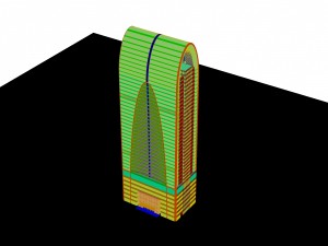 city - multi-storey commercial office building 155 Modèle 3D