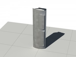 city - multi-storey commercial office building 157 3D Model