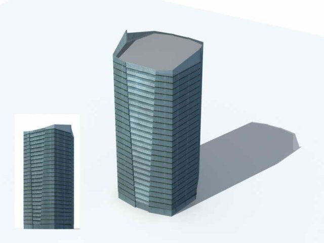 city - multi-storey commercial office building 159 Modelo 3D .c4d .max .obj .3ds .fbx .stl .blend 