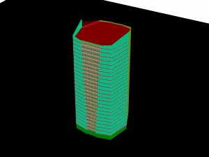 city - multi-storey commercial office building 159 Modelo 3D