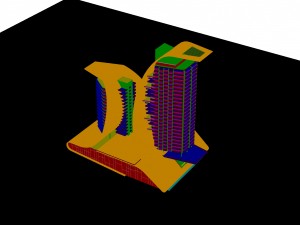city - multi-storey commercial office building 161 3D Model