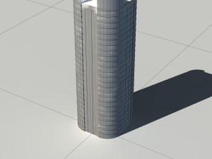 city - multi-storey commercial office building 162 Modello 3D