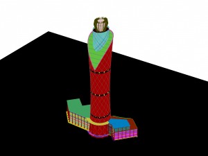 city - multi-storey commercial office building 165 3D मॉडल