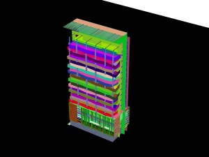 city - multi-storey commercial office building 167 Model 3D