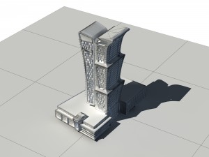 city - multi-storey commercial office building 169 3D Model