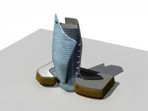 city - multi-storey commercial office building 170 3D Model