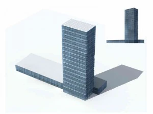 city - multi-storey commercial office building 171 3D Model