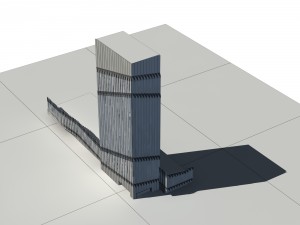 city - multi-storey commercial office building 172 3D Модель