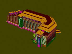 city - multi-storey commercial office building 173 3D Model