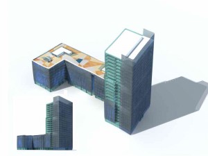 city - multi-storey commercial office building 174 3D 모델