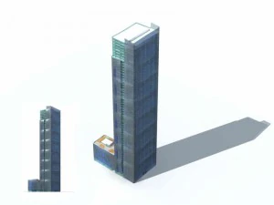 city - multi-storey commercial office building 175 3D Model
