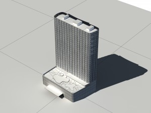 city - multi-storey commercial office building 176 3D Model