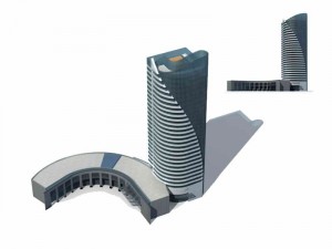 city - multi-storey commercial office building 177 3D Model
