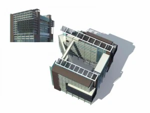 city - multi-storey commercial office building 178 3D Model