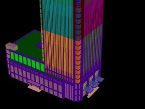 city - multi-storey commercial office building 179 3D Model