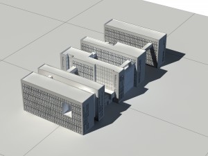 city - multi-storey commercial office building 181 3D Model