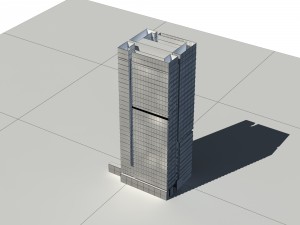 city - multi-storey commercial office building 184 3D Model
