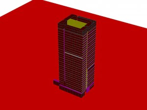 city - multi-storey commercial office building 184 3D Model