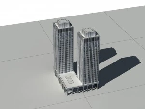 city - multi-storey commercial office building 185 3D Model