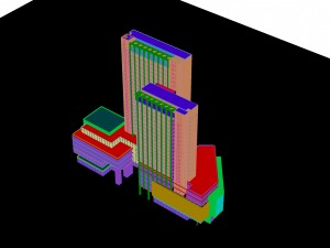 city - multi-storey commercial office building 186 3D 모델