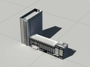 city - multi-storey commercial office building 187 3D Model