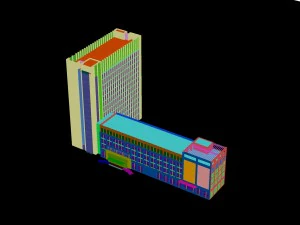 city - multi-storey commercial office building 187 3D Model