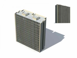 city - multi-storey commercial office building 189 3D Модель