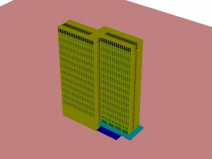 city - multi-storey commercial office building 190 3D 모델